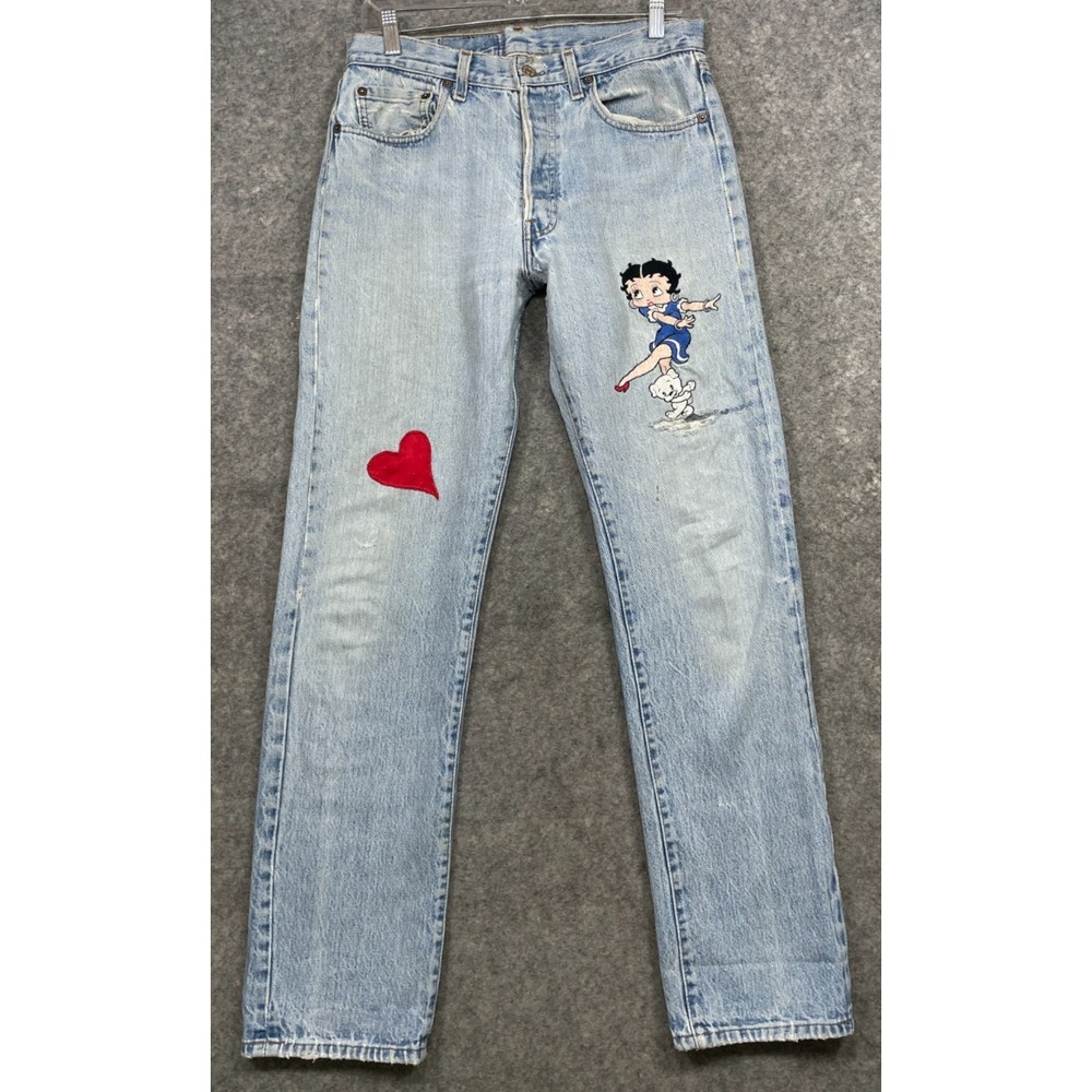 Vintage Too Cute Betty Boop Levis Jeans Blue 30x31